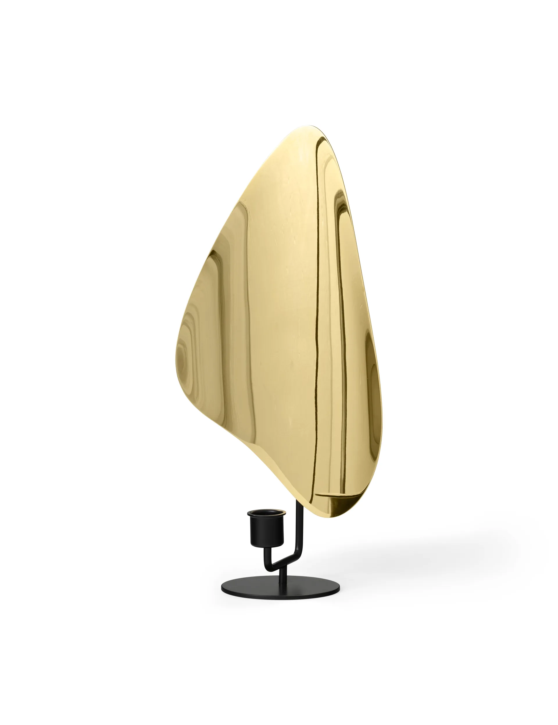 Flambeau Kerzenständer 34 cm, Black-polished Brass Audo Copenhagen