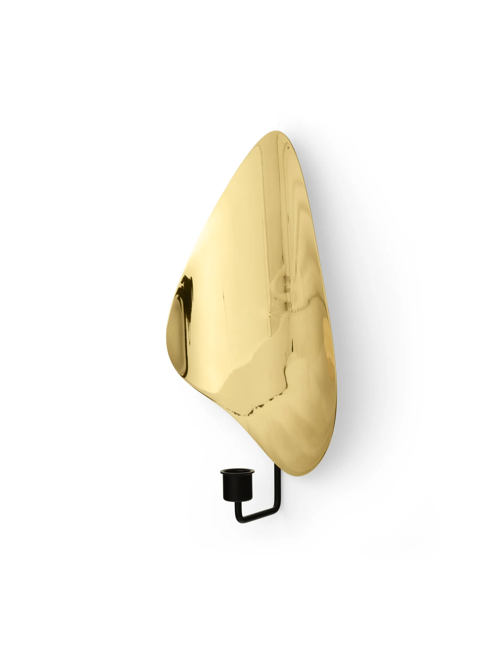 Flambeau Kerzenständer Wand 34 cm, Black-polished Brass Audo Copenhagen