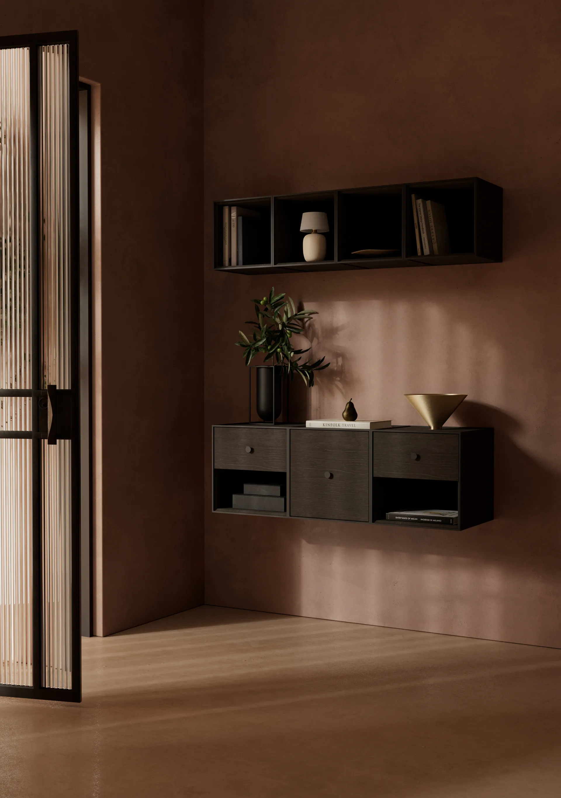 Frame 35 Wandschrank ohne Türe, Eiche geraucht Audo Copenhagen