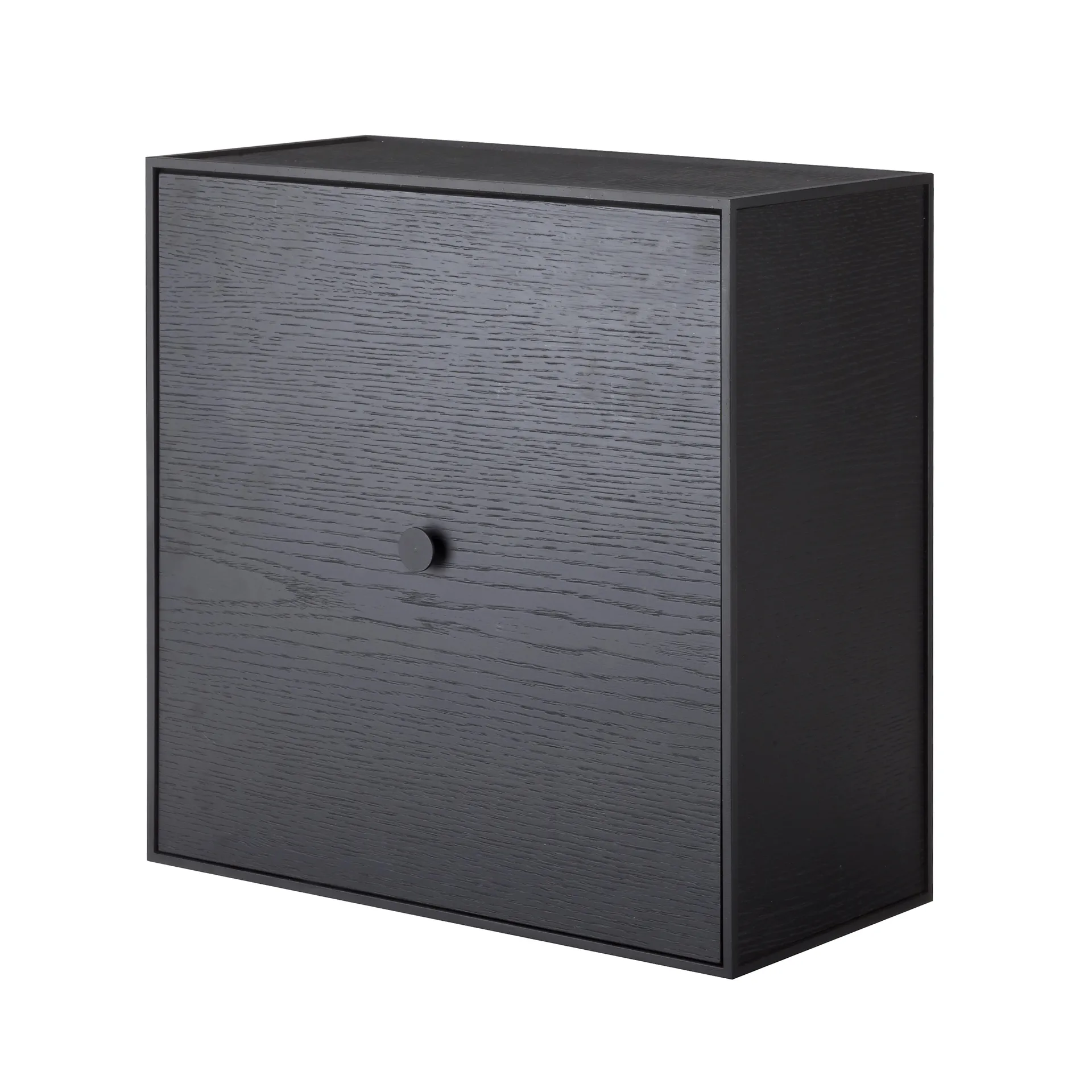 Frame 42 Wandschrank mit Türe, Esche schwarz gebeizt Audo Copenhagen
