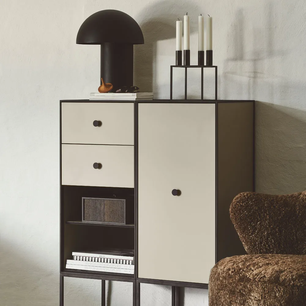 Frame 70 Verwahrung, Light grey, 2 Regalbretter Audo Copenhagen