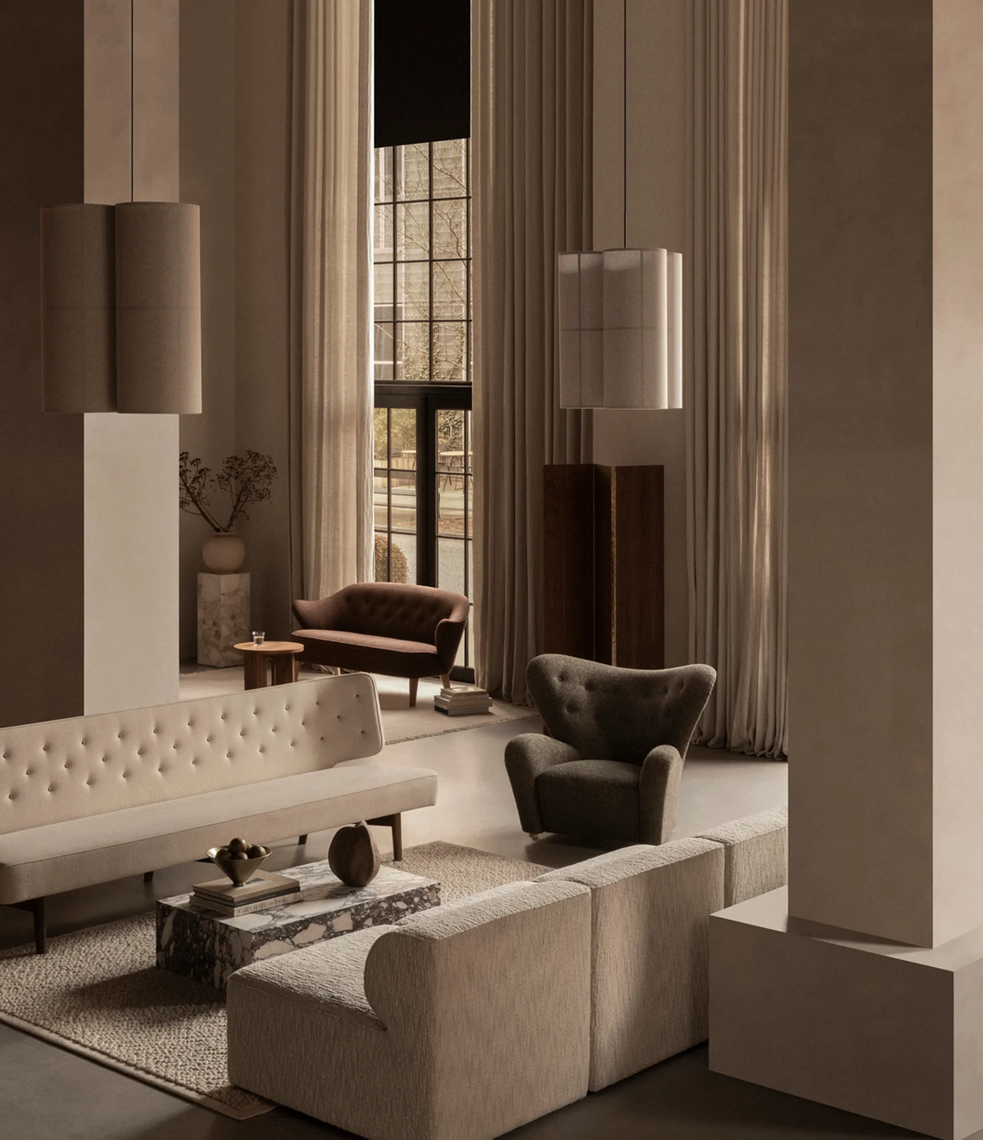 Hashira Cluster Pendelleuchte raw, 45cm Audo Copenhagen