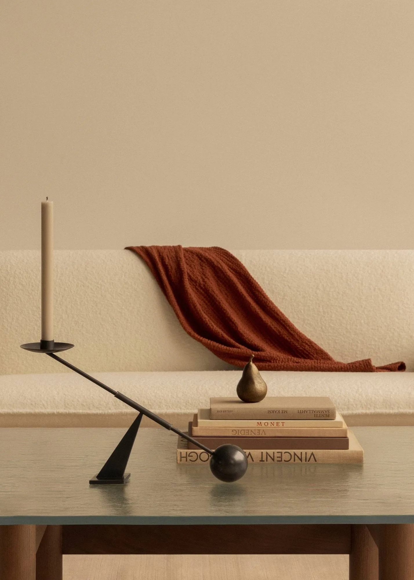 Interconnect Kerzenhalter 42,5 cm, Bronzed brass Audo Copenhagen