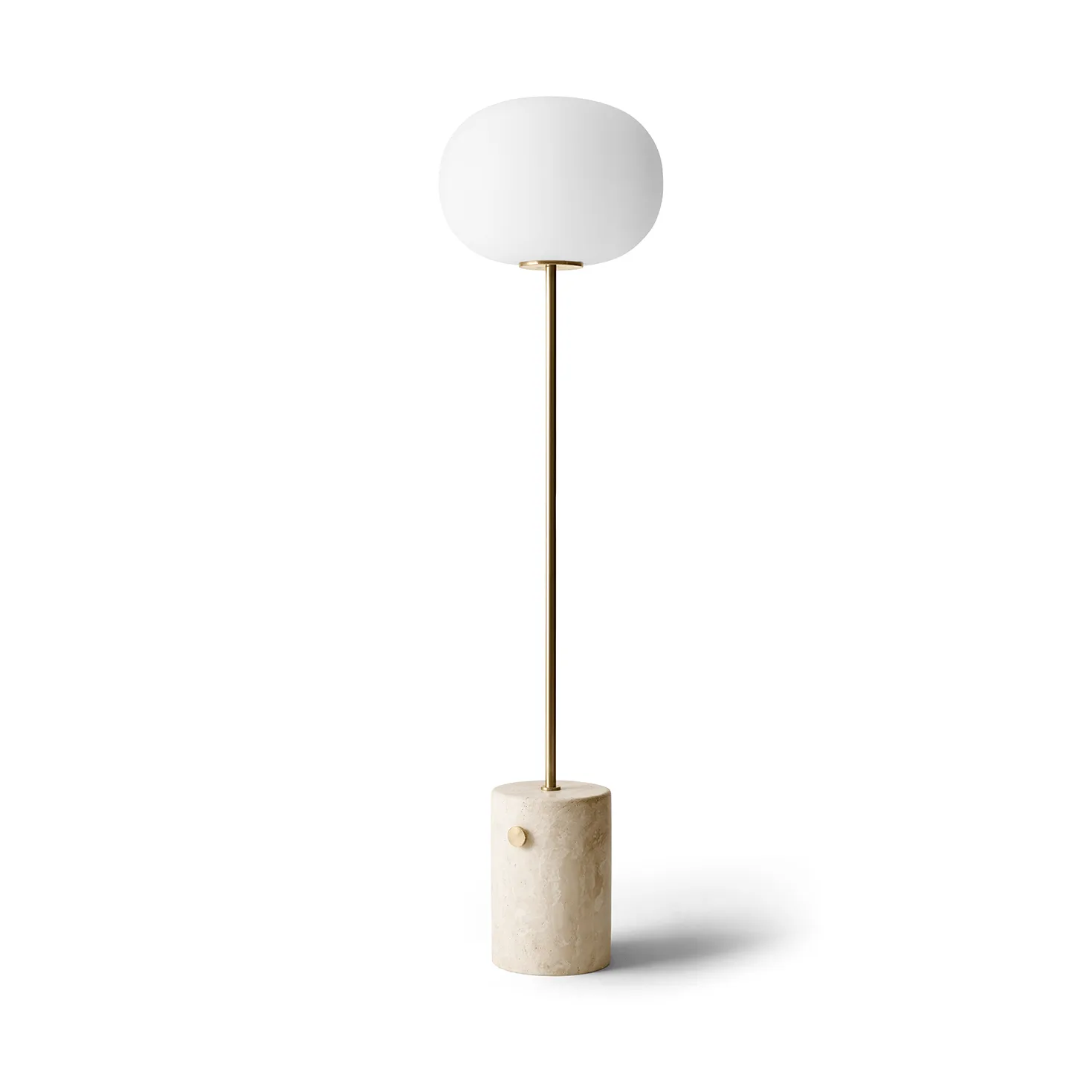JWDA Stehleuchte, Travertin-gebürstetes Messing, 130 cm Audo Copenhagen