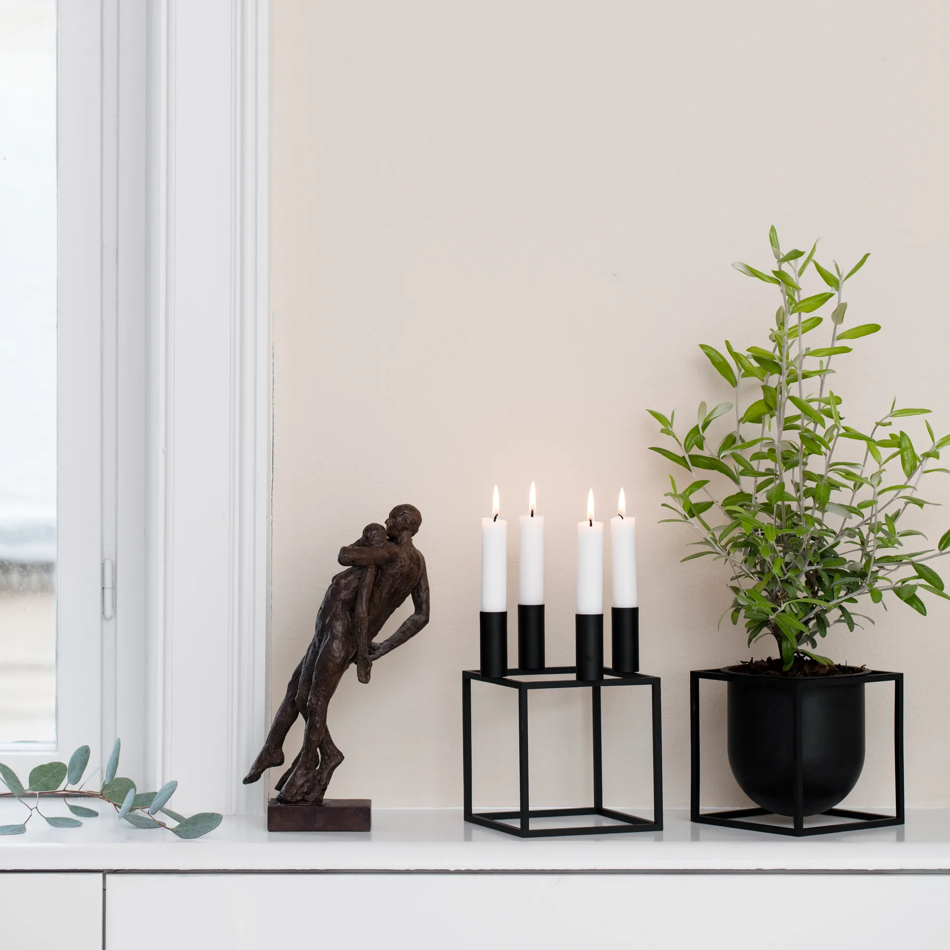 Kubus Blumentopf 14cm, Schwarz Audo Copenhagen