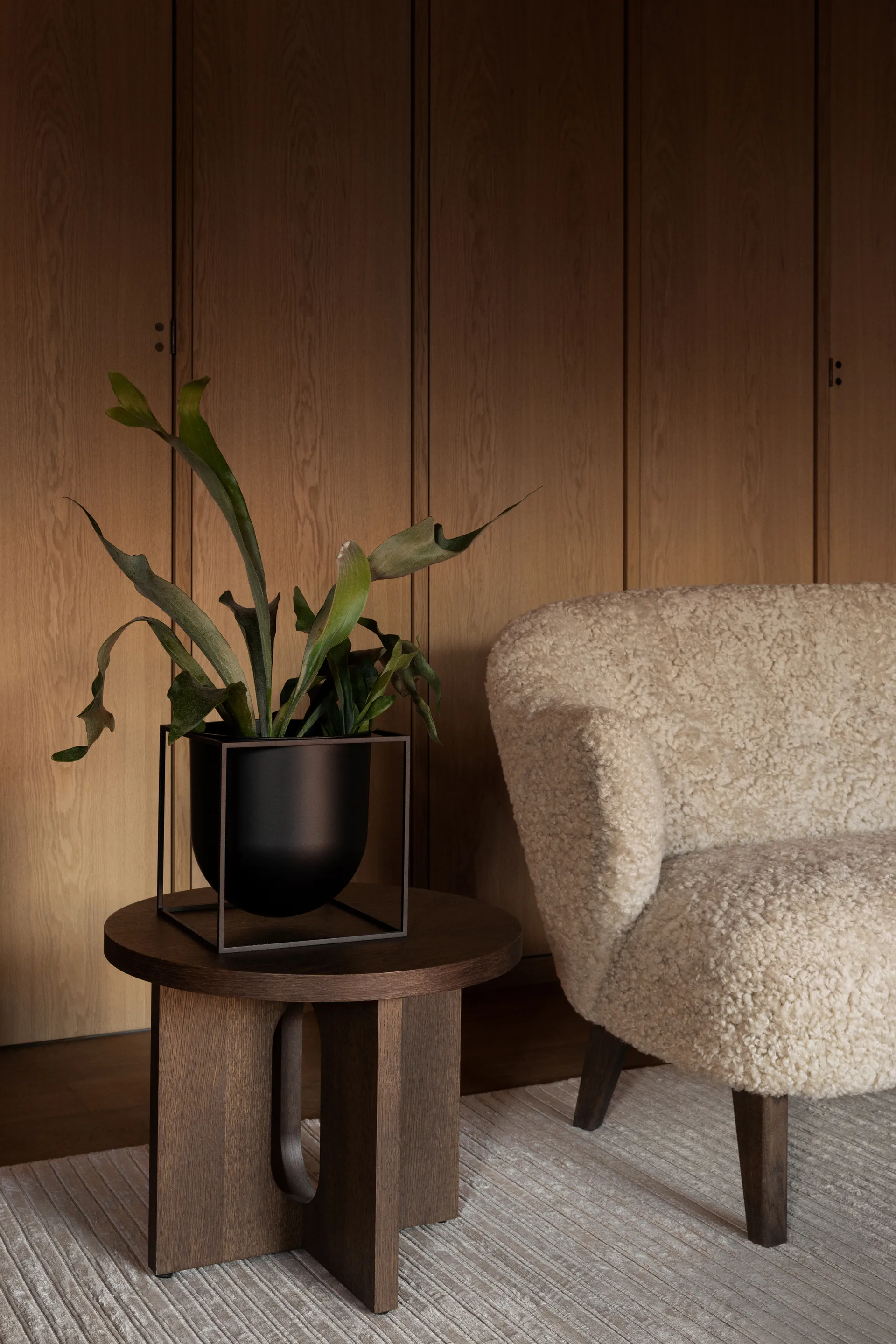 Kubus Blumentopf 23cm, Schwarz Audo Copenhagen