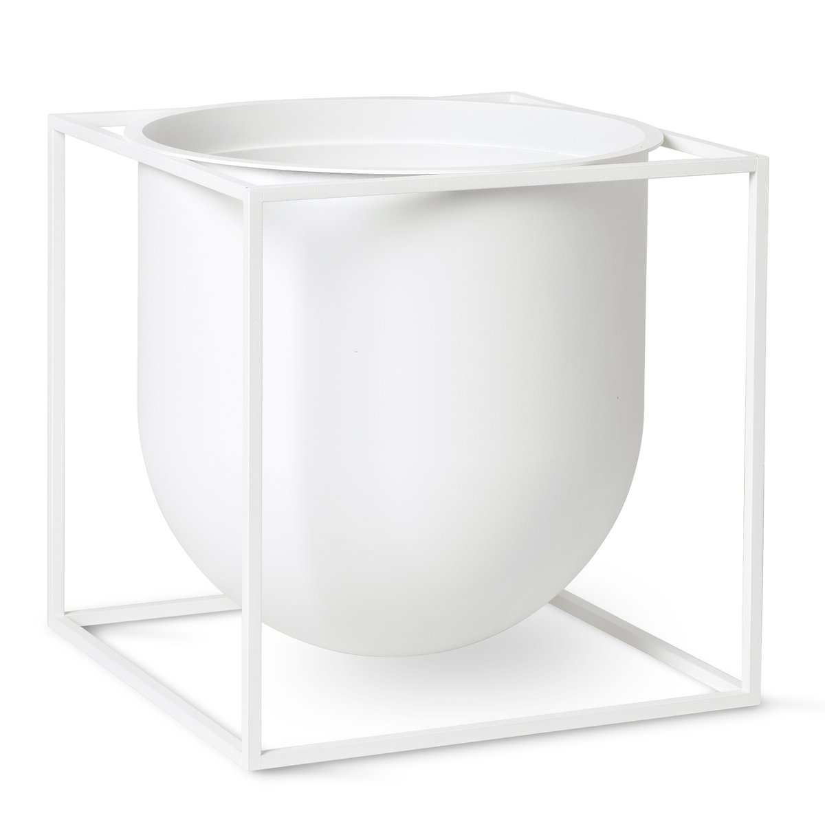 Audo Copenhagen Kubus Blumentopf 23cm Weiß | Skandinavisches Design | Blumentöpfe | Weiß