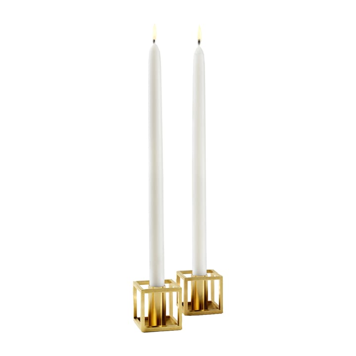 Kubus Micro Kerzenhalter 2er pack, Messing Audo Copenhagen