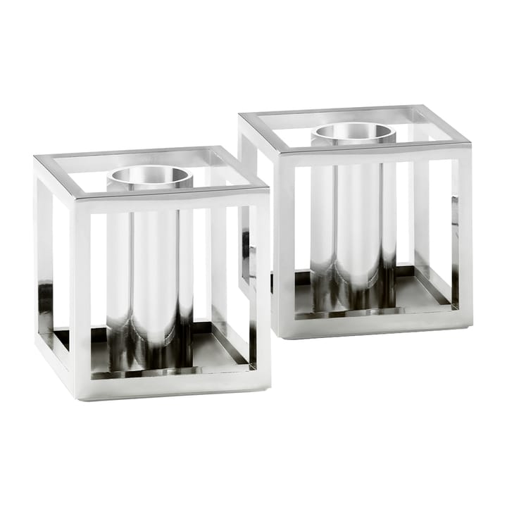 Kubus Micro Kerzenhalter  2er pack - Nickel - Audo Copenhagen