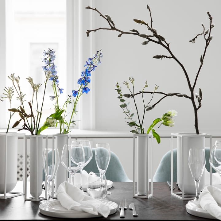 Kubus Vase, Flora, Weiß Audo Copenhagen