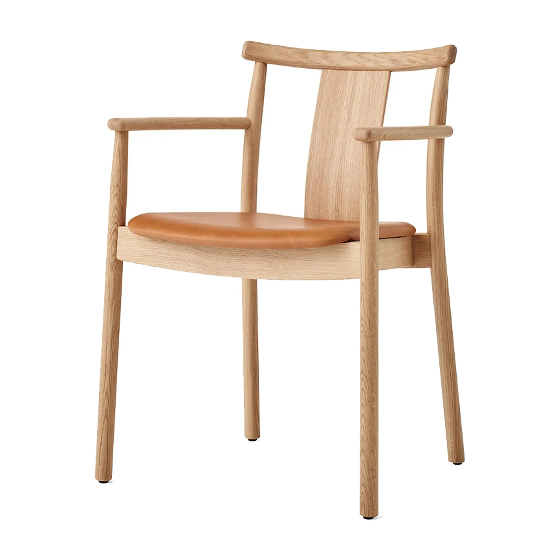 Merkur Stuhl mit Sitzkissen, Oak- Dakar 0250 cognac Audo Copenhagen