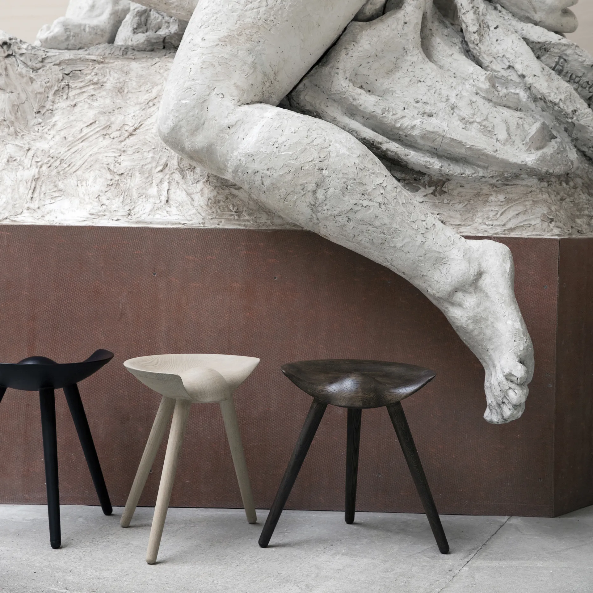 ML42 Hocker 48cm, Braungeölt Eiche Audo Copenhagen