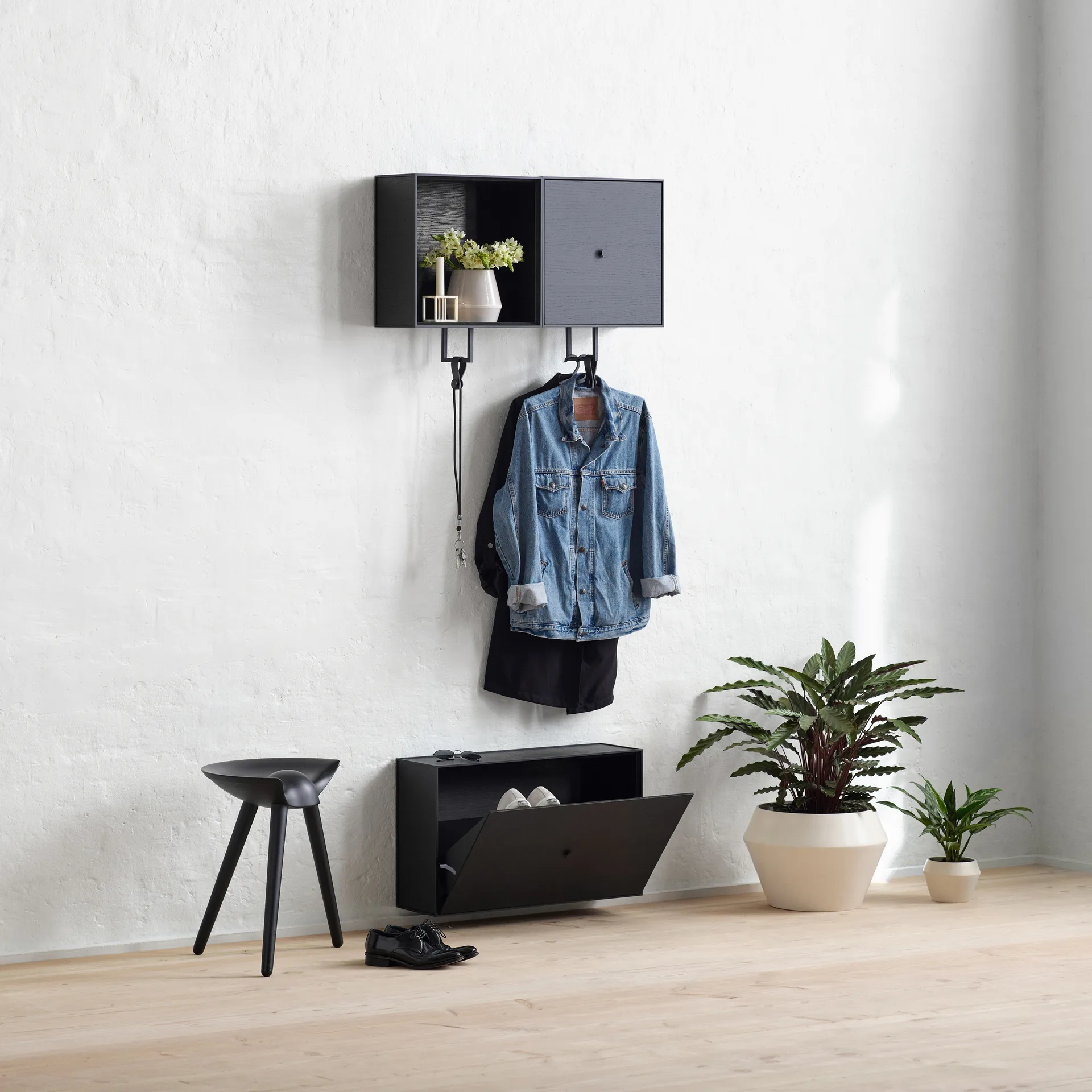 ML42 Hocker 48cm, Schwarz gebeizte Buche Audo Copenhagen