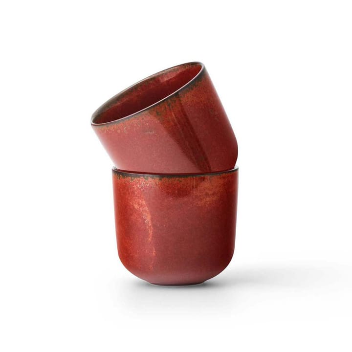 New Norm Espressotasse 8,5cl 2er Pack, Rot glasiert Audo Copenhagen