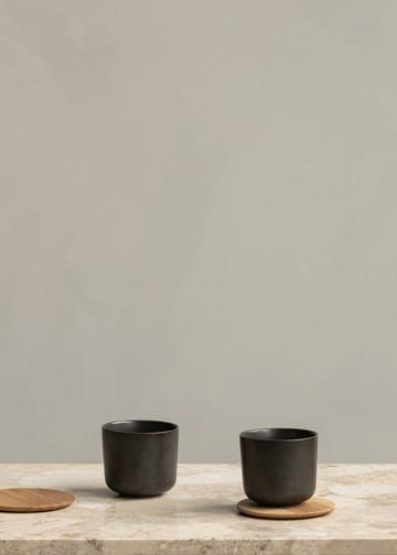 New Norm Glasuntersetzer aus Holz 2er Pack - Eiche geölt - Audo Copenhagen