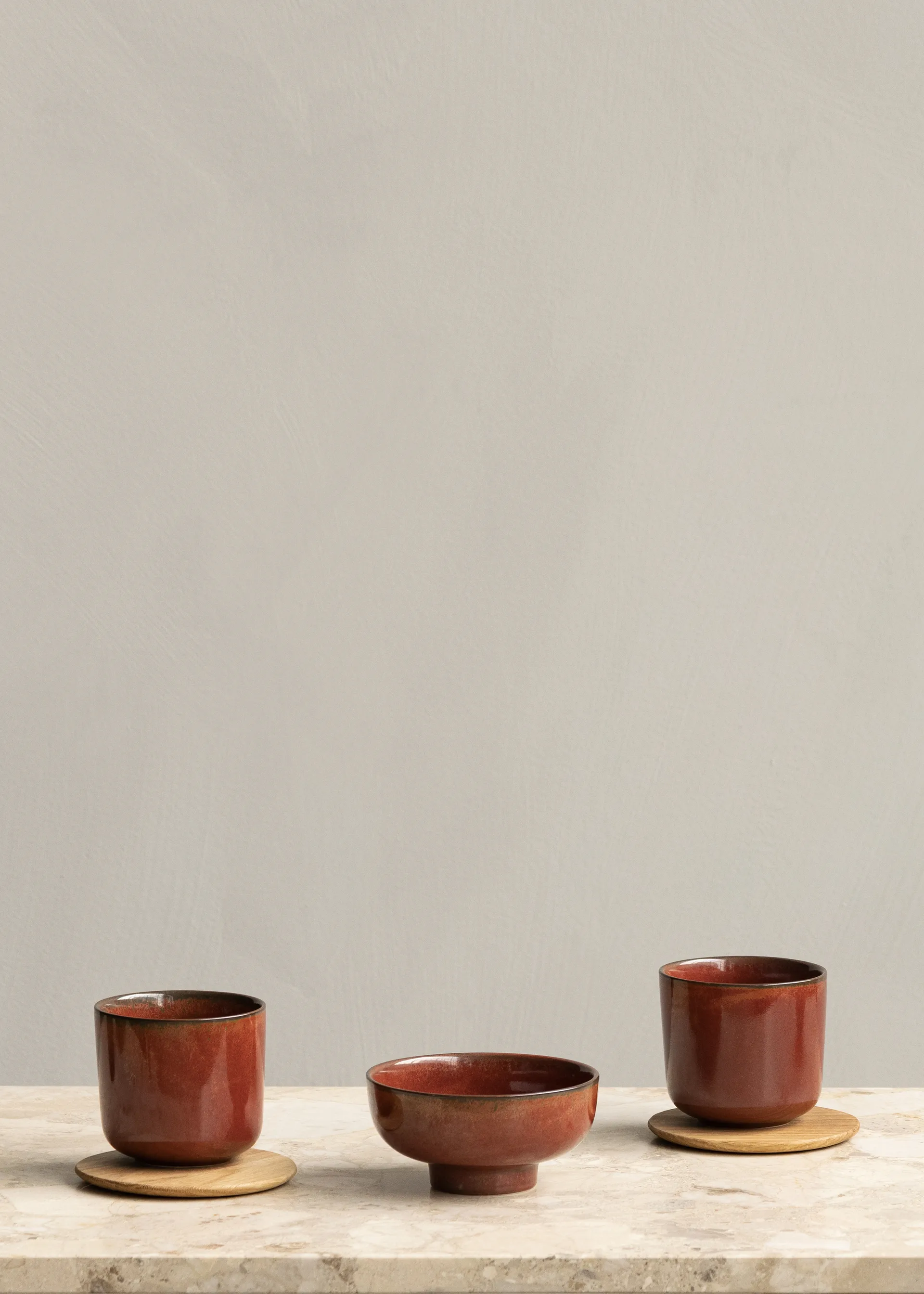 New Norm Glasuntersetzer aus Holz 2er Pack, Eiche geölt Audo Copenhagen