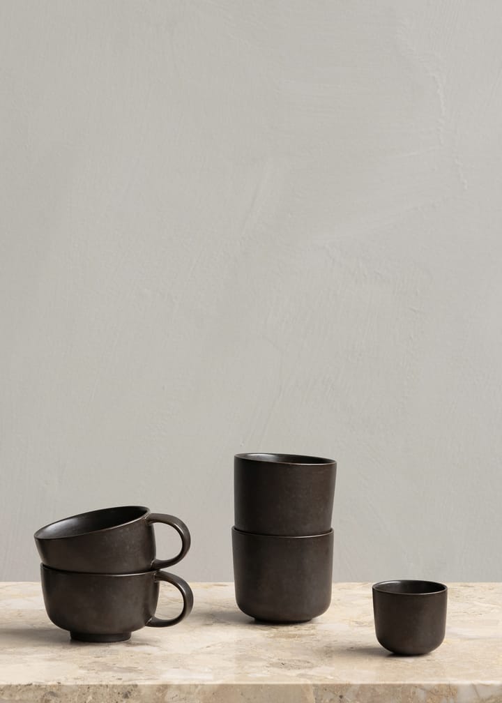 New Norm Tasse mit Henkel 25cl 2er Pack, Dunkel glasiert Audo Copenhagen