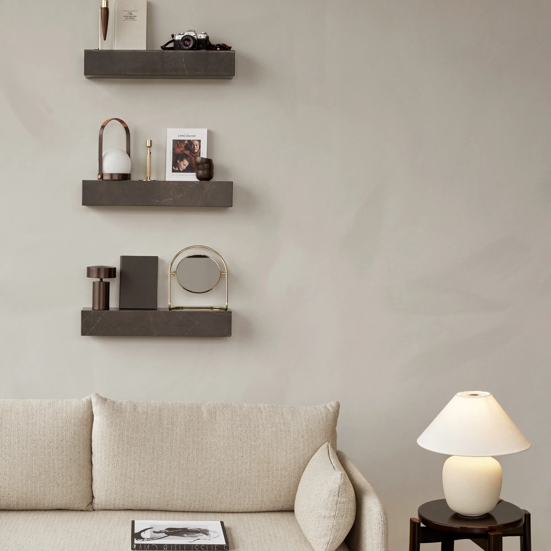 Nimbus Tischsspiegel 25cm, Messing poliert Audo Copenhagen