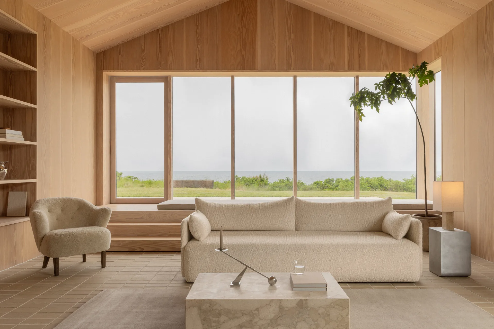 Nonna Tischleuchte 49 cm, Travertine-sand Audo Copenhagen