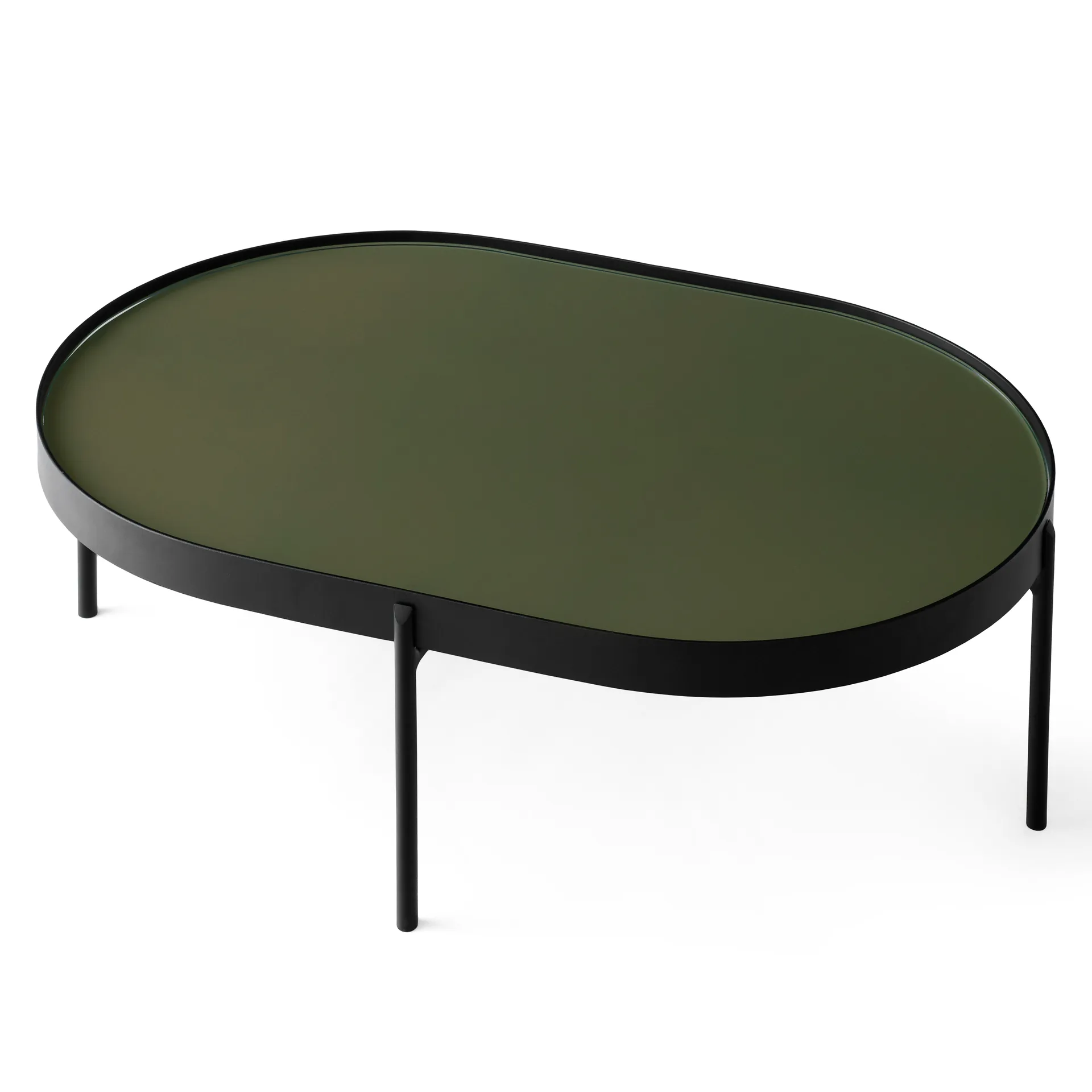 NoNo Couchtisch L 59,5 x 96,5cm, Schwarz-dunkelgrün Audo Copenhagen