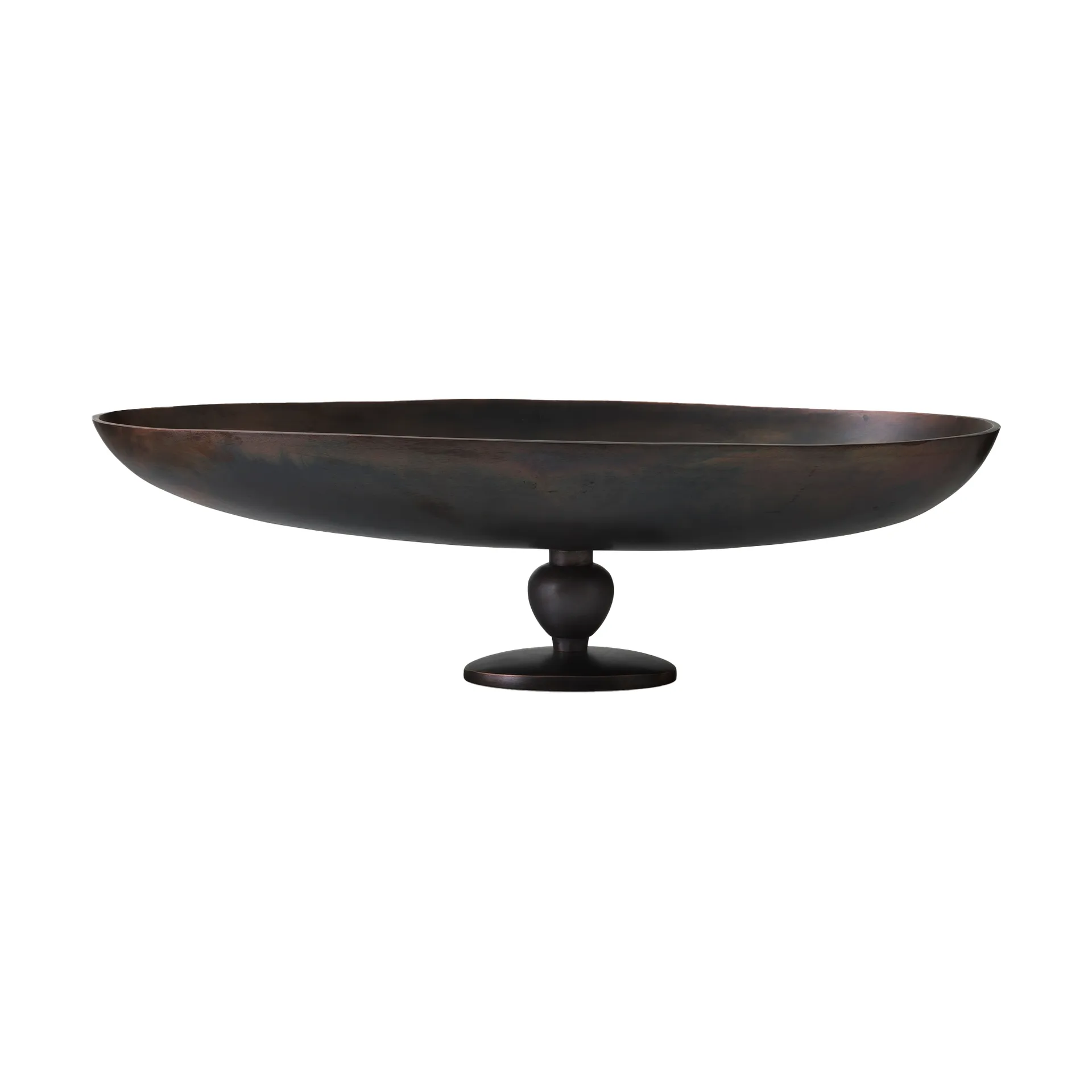 Pavot Servierteller auf Fuß, Braun Audo Copenhagen
