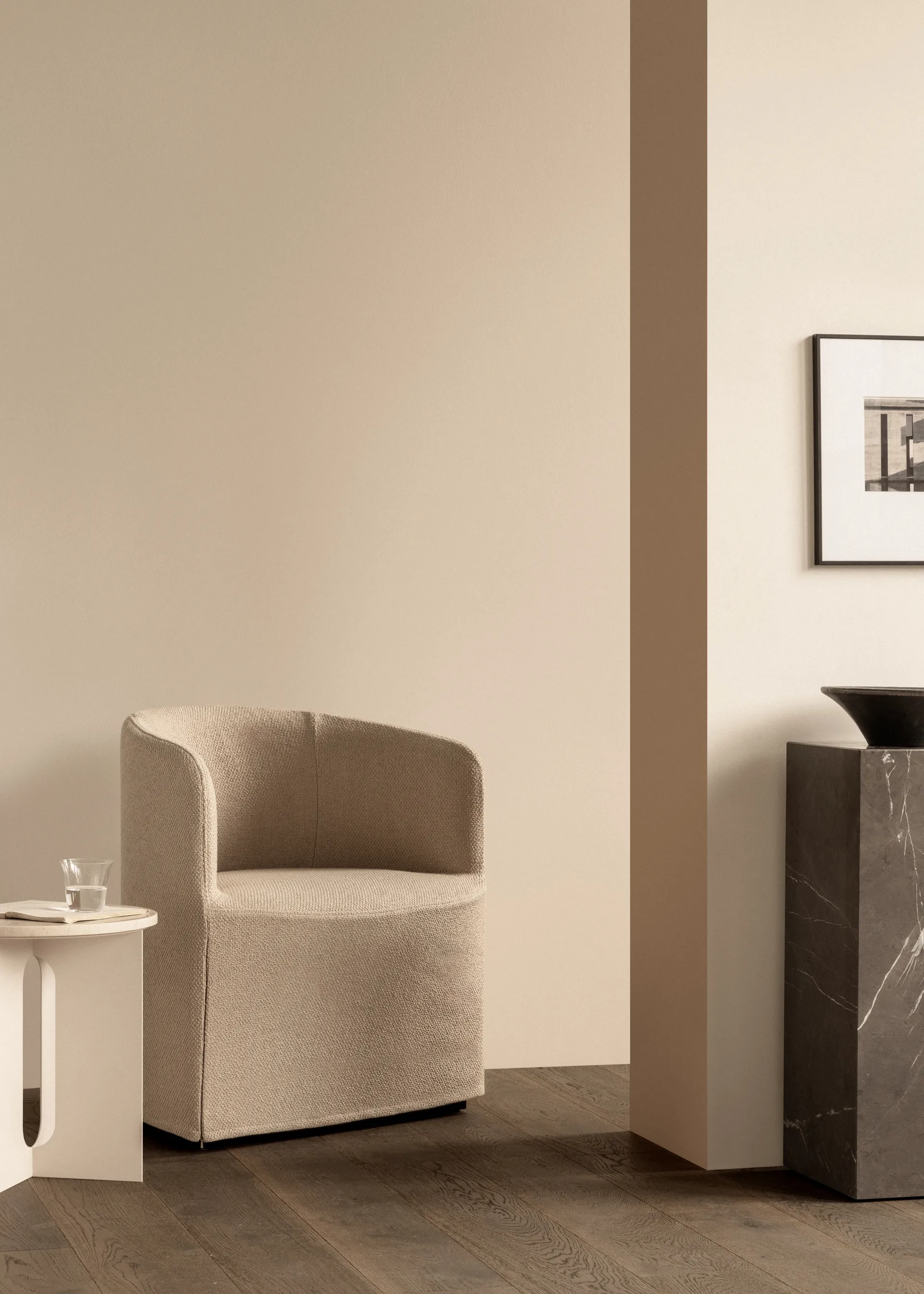 Plinth tall Beistelltisch 30x30x51 cm, Grey galaxy Audo Copenhagen