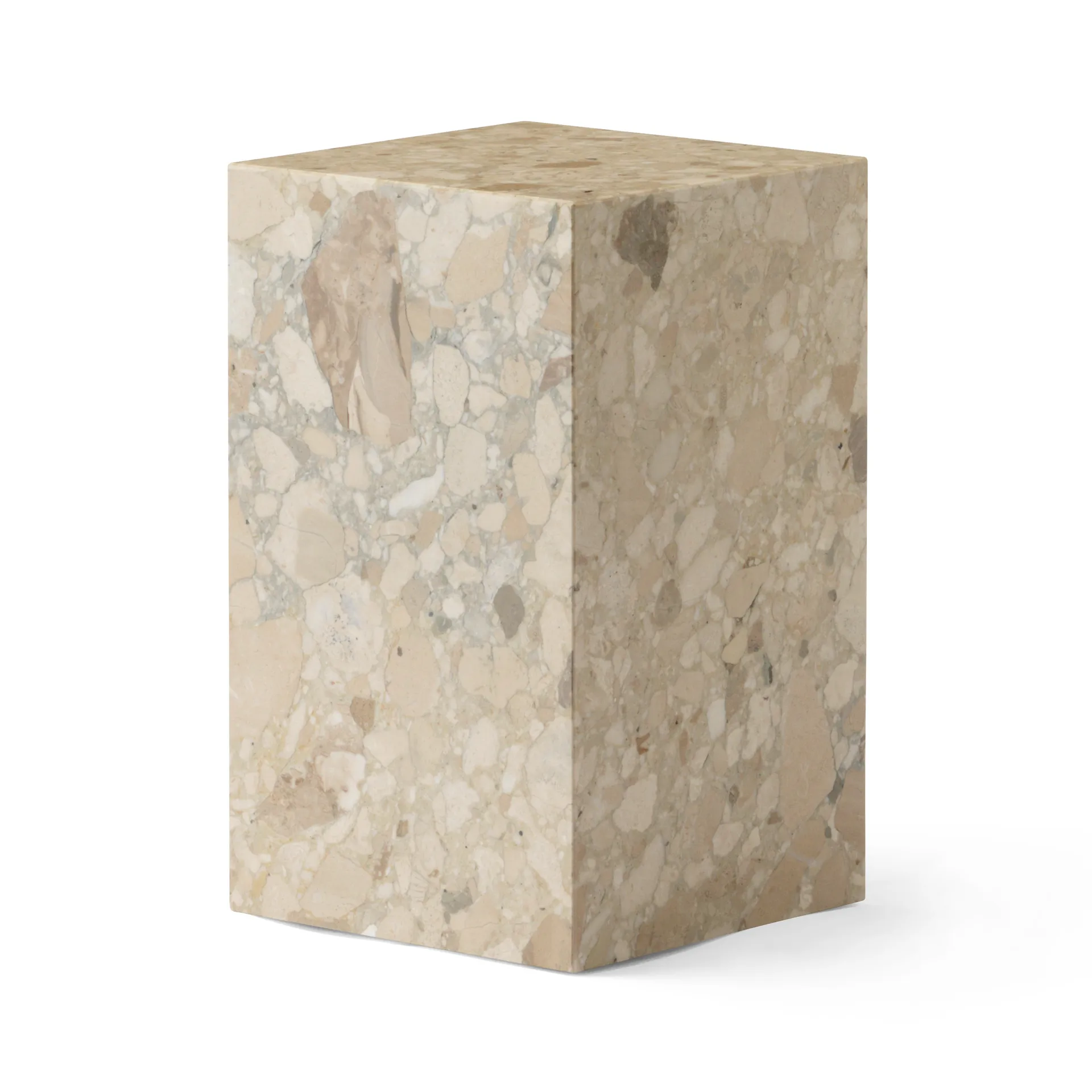 Plinth tall Beistelltisch 30x30x51 cm, Kunis Breccia Audo Copenhagen