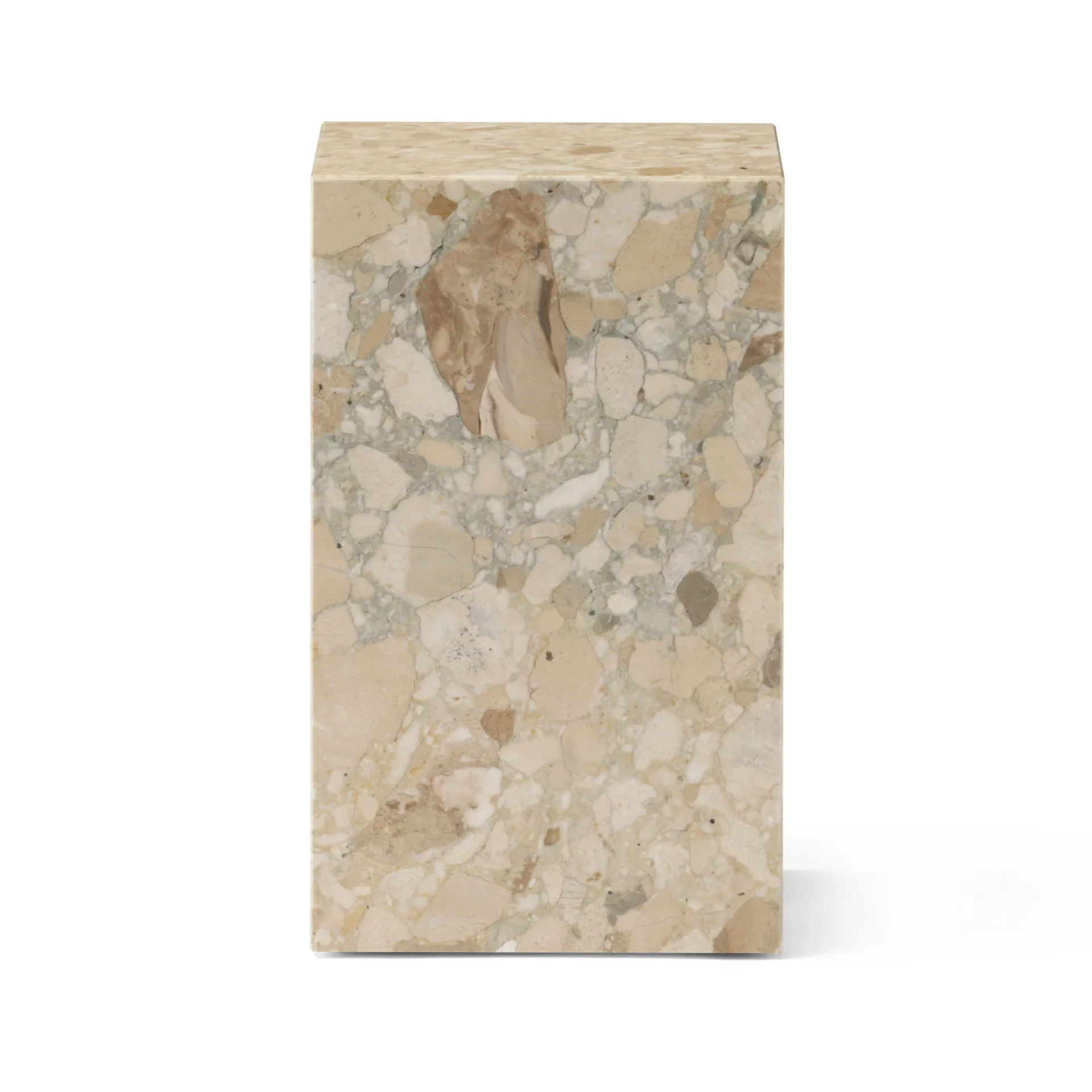 Plinth tall Beistelltisch 30x30x51 cm, Kunis Breccia Audo Copenhagen