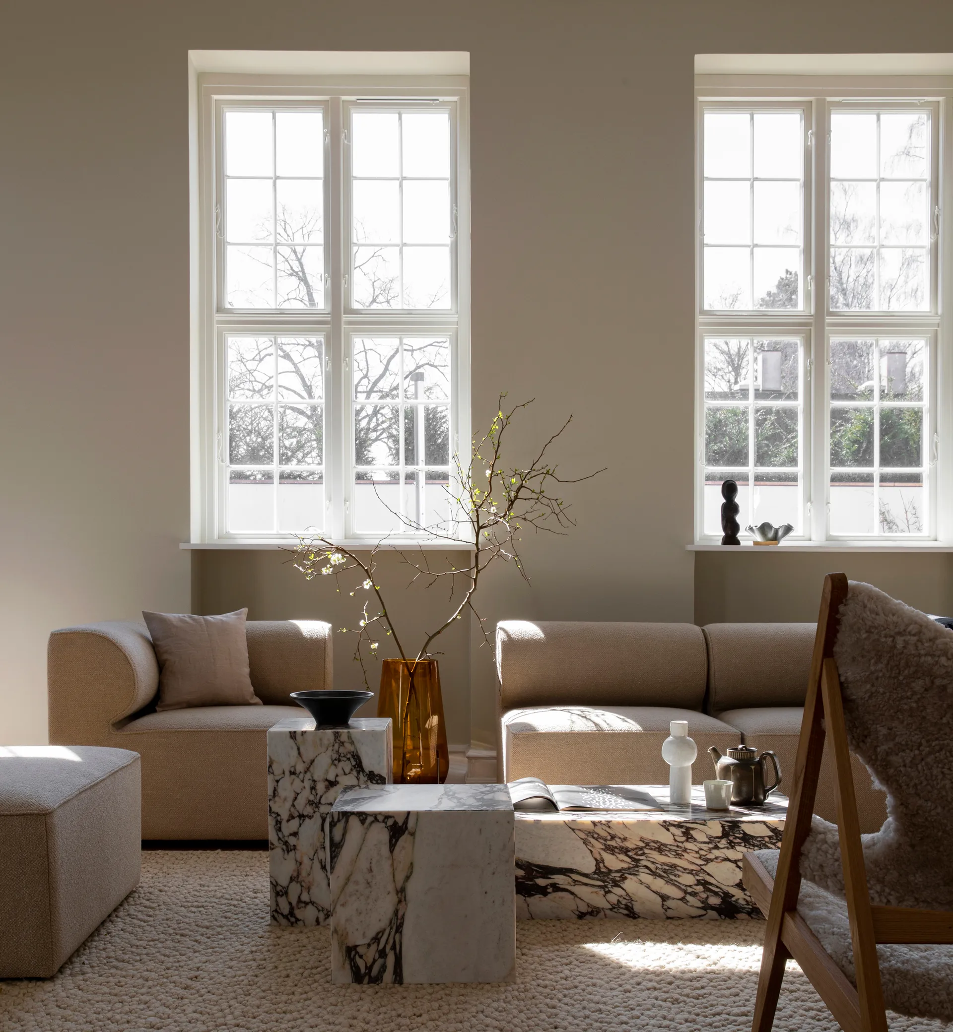 Plinth tall Beistelltisch 30x30x51 cm, Multi rose Audo Copenhagen