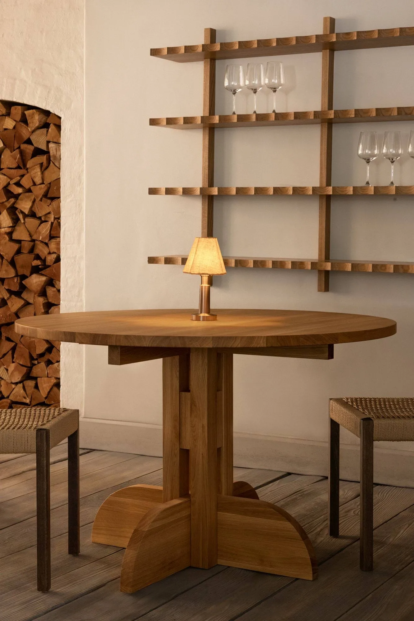 Puffin Dining Table Eiche Massiv Natur, Natur-Eiche, Ø120 cm Audo Copenhagen