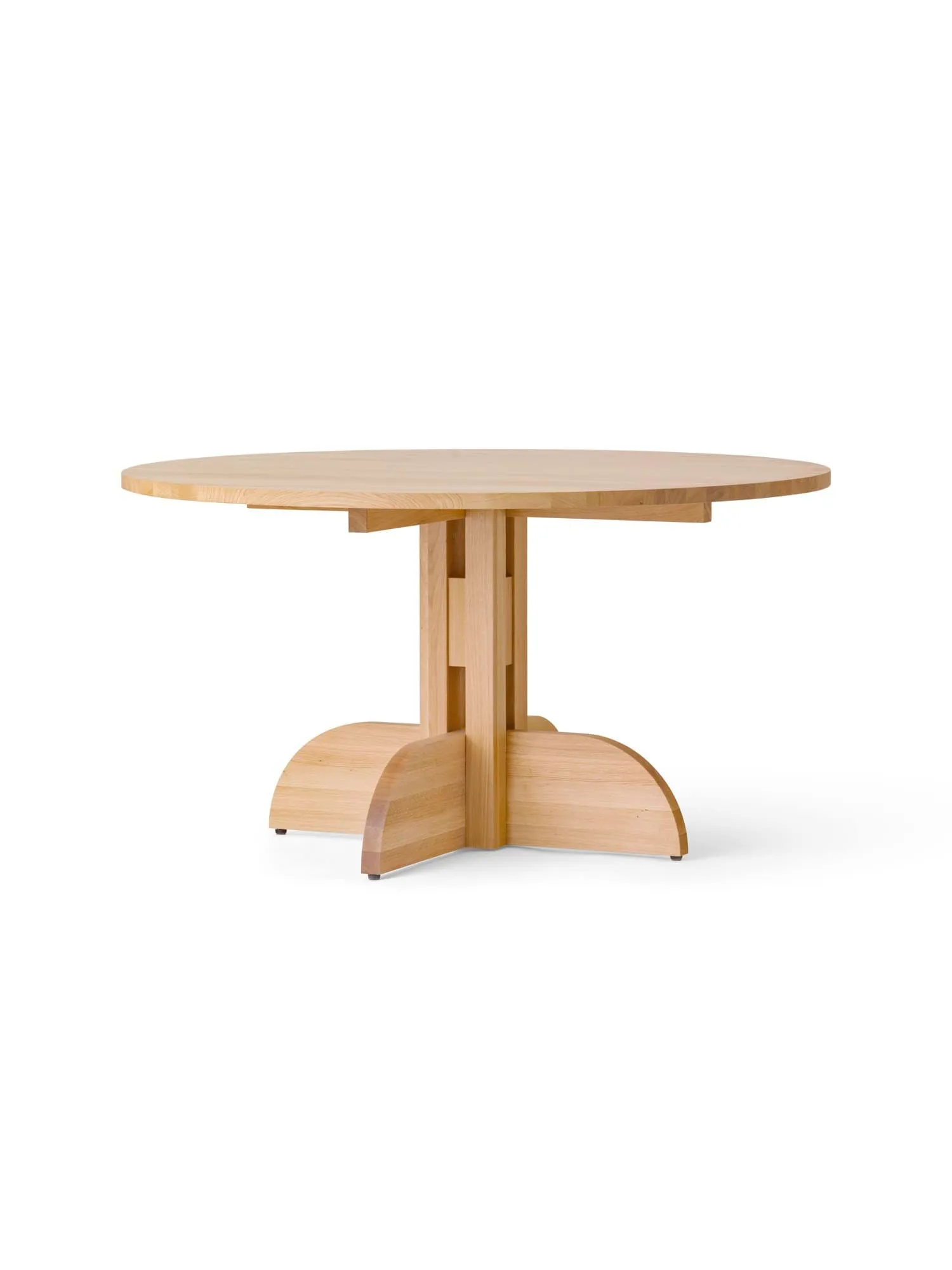 Puffin Dining Table Eiche Massiv Natur, Naturbelassene Eiche, Ø140 cm Audo Copenhagen