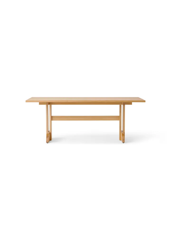 Puffin Dining Table Eiche Massiv Natur - Naturbelassene Eiche, 200x95 cm - Audo Copenhagen