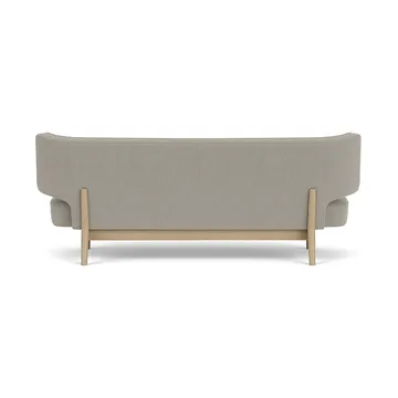 Radiohus Sofa Fully Upholstered RE-WOOL PC1T Global HR BUTTONS Vegetal 4-Legs Base - Re-wool 218-Natureiche, Lederknöpfe, 2-Sitzer - Audo Copenhagen