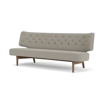 Radiohus Sofa Fully Upholstered RE-WOOL PC1T Global HR BUTTONS Vegetal 4-Legs Base - Re-wool 218-Walnuss, Lederknöpfe, 2-Sitzer - Audo Copenhagen