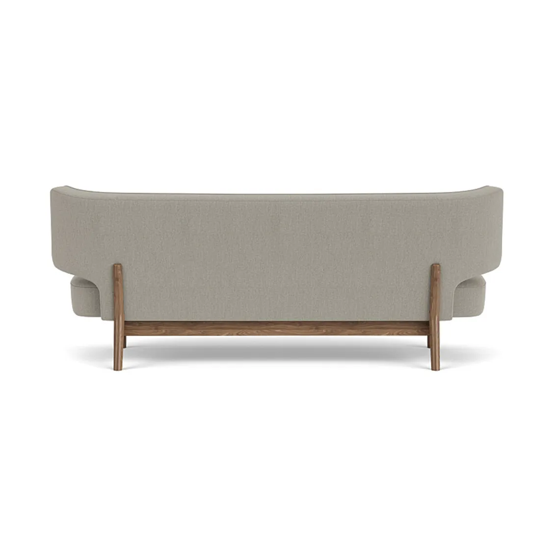 Radiohus Sofa Fully Upholstered RE-WOOL PC1T Global HR BUTTONS Vegetal 4-Legs Base, Re-wool 218-Walnuss, Lederknöpfe, 2-Sitzer Audo Copenhagen