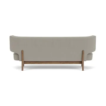 Radiohus Sofa Fully Upholstered RE-WOOL PC1T Global HR BUTTONS Vegetal 4-Legs Base - Re-wool 218-Walnuss, Lederknöpfe, 2-Sitzer - Audo Copenhagen