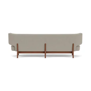 Radiohus Sofa Fully Upholstered RE-WOOL PC1T Global HR BUTTONS Vegetal 4-Legs Base - Re-wool 218-Walnuss, Lederknöpfe, 3-Sitzer - Audo Copenhagen