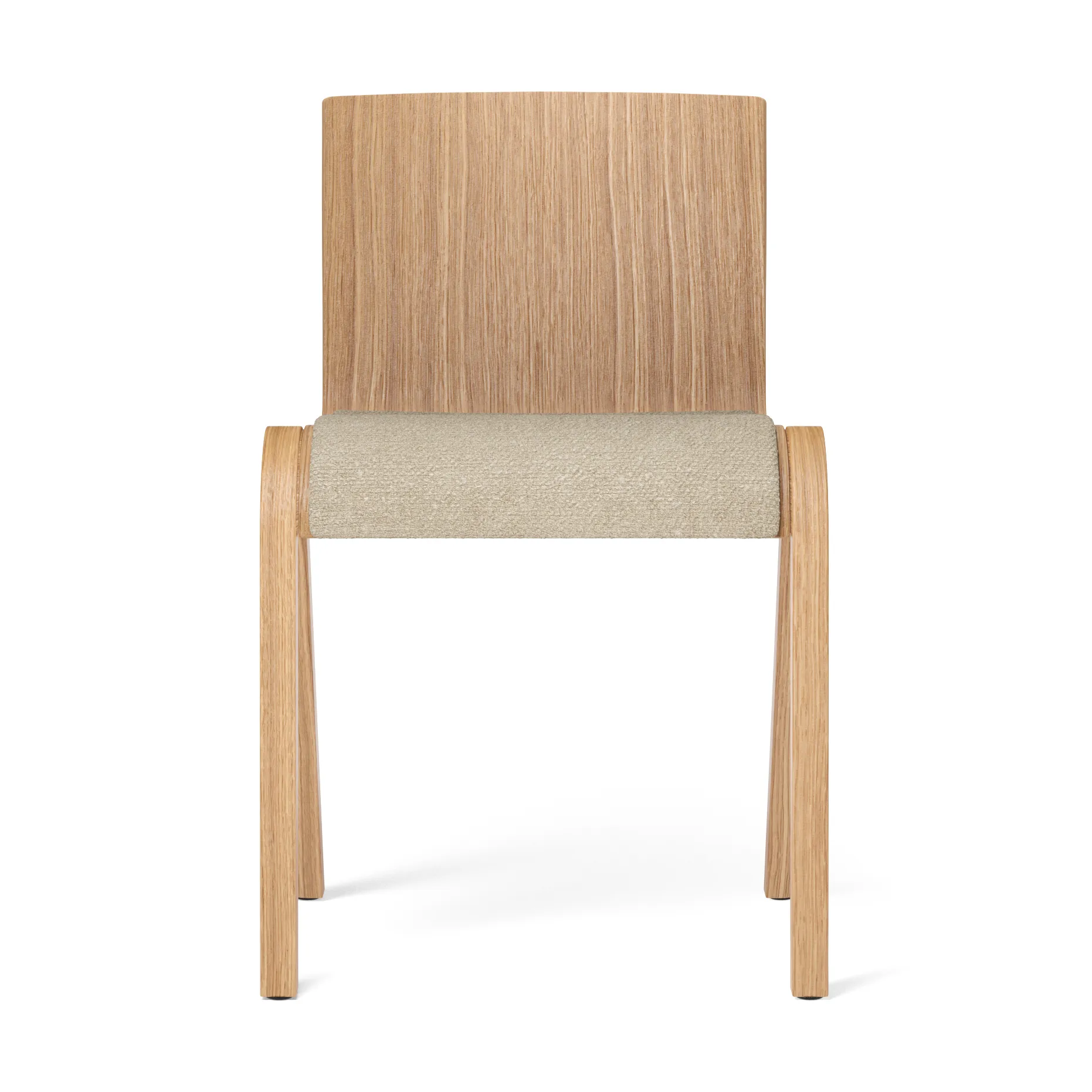 Ready Stuhl gepolsterter Sitz, Natural oak-Audo Bouclé 02 Audo Copenhagen