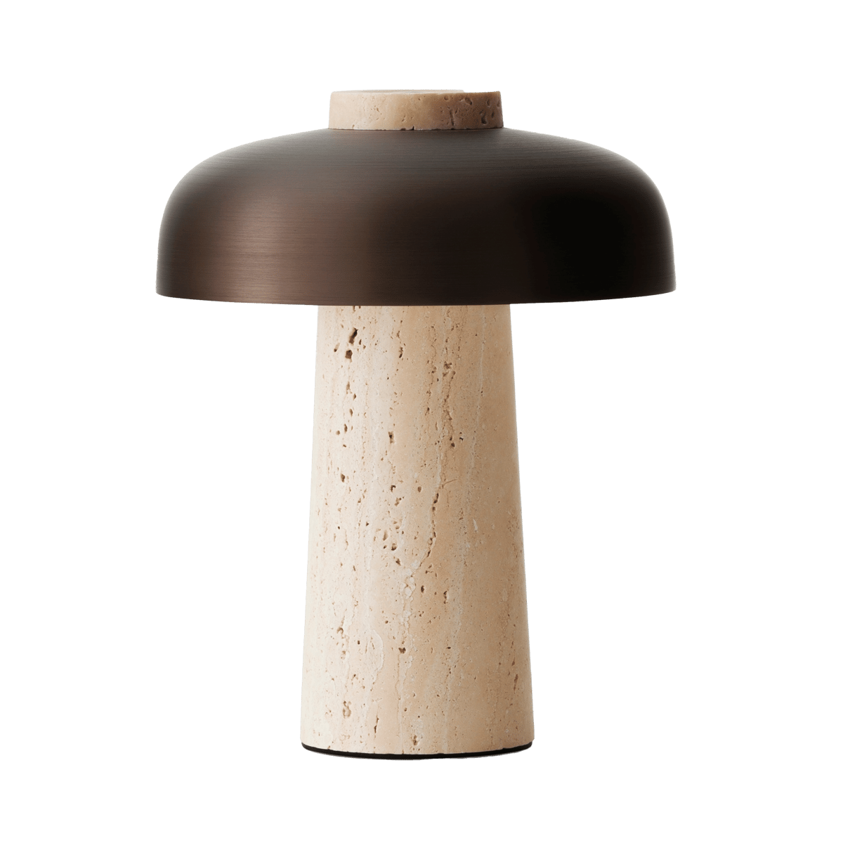 Audo Copenhagen Reverse portable Tischleuchte 24,5 cm Travertine-bronzed aluminium