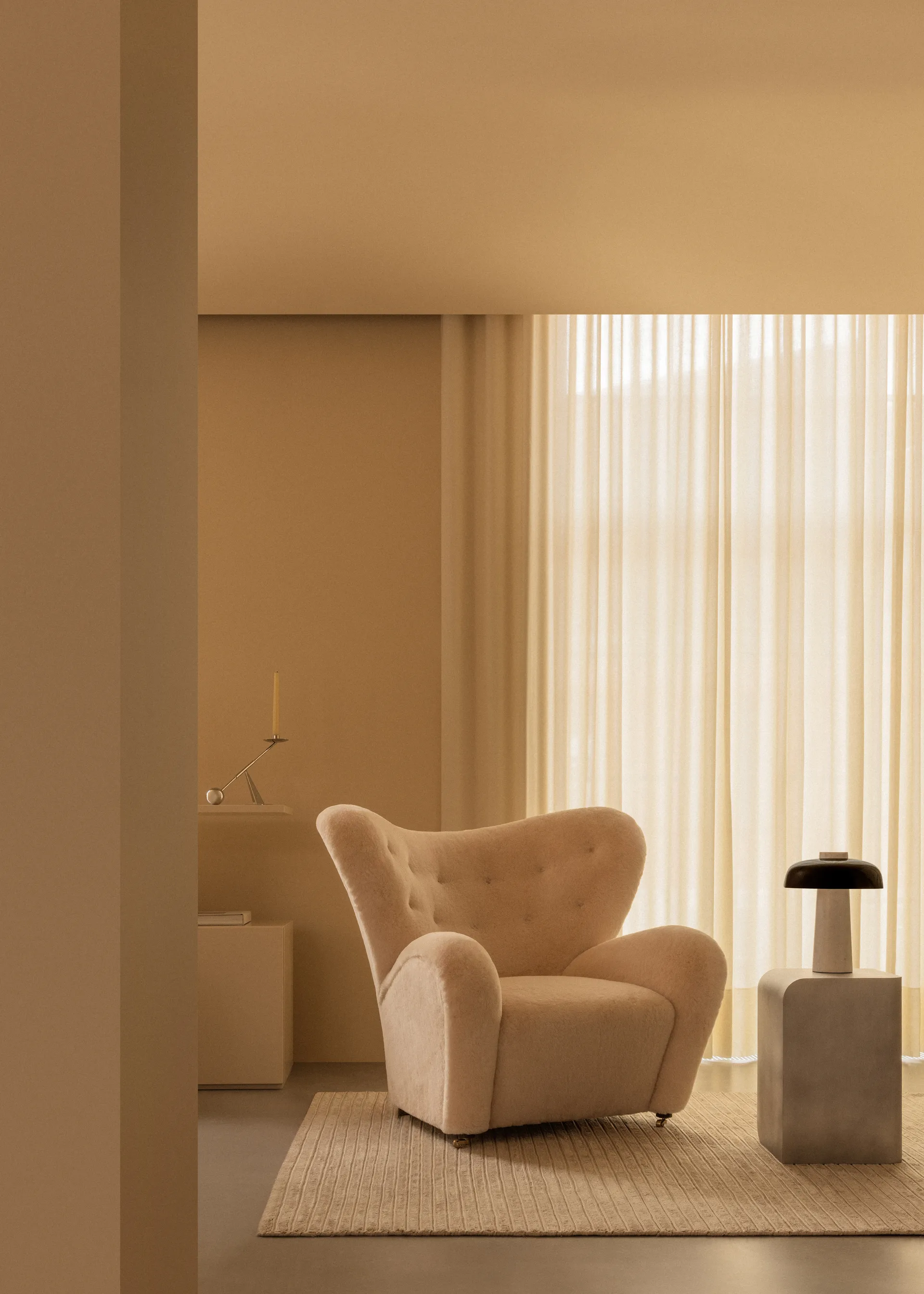 Reverse Tischleuchte 30 cm, Carrara-black Audo Copenhagen