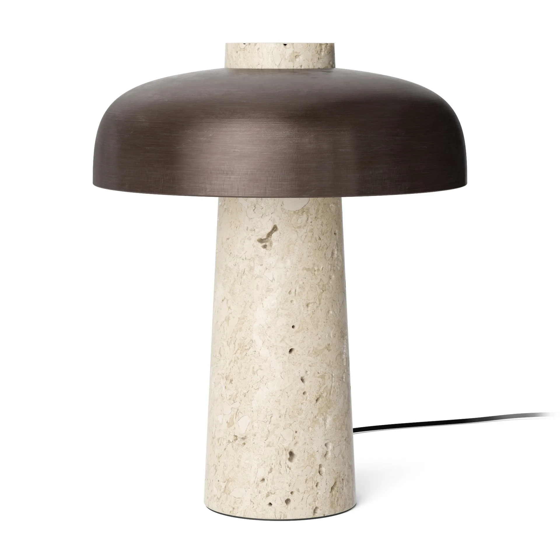 Reverse Tischleuchte 30 cm, Travertin-Bronze Messing Audo Copenhagen