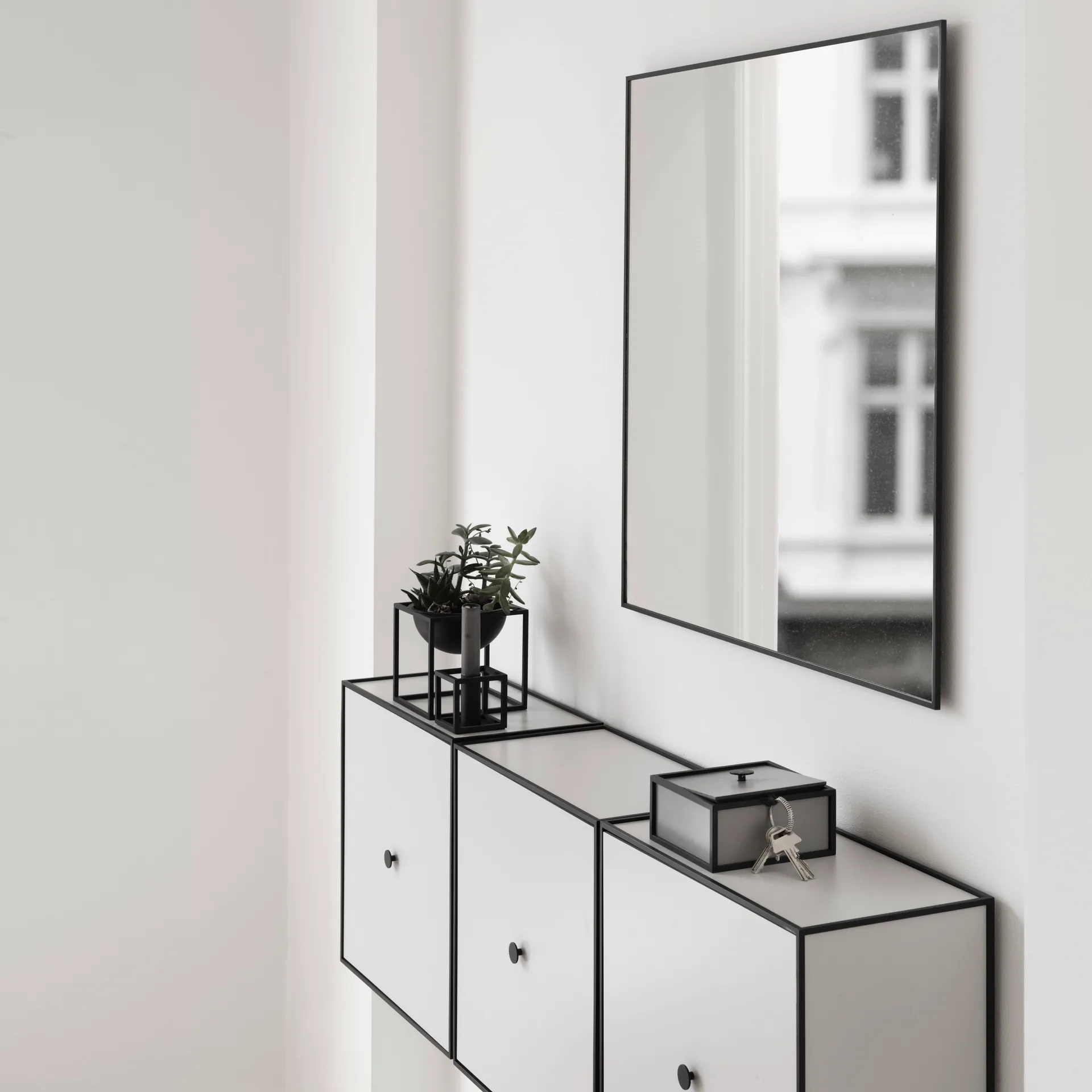 View Spiegel 70 x 70cm, Schwarz Audo Copenhagen