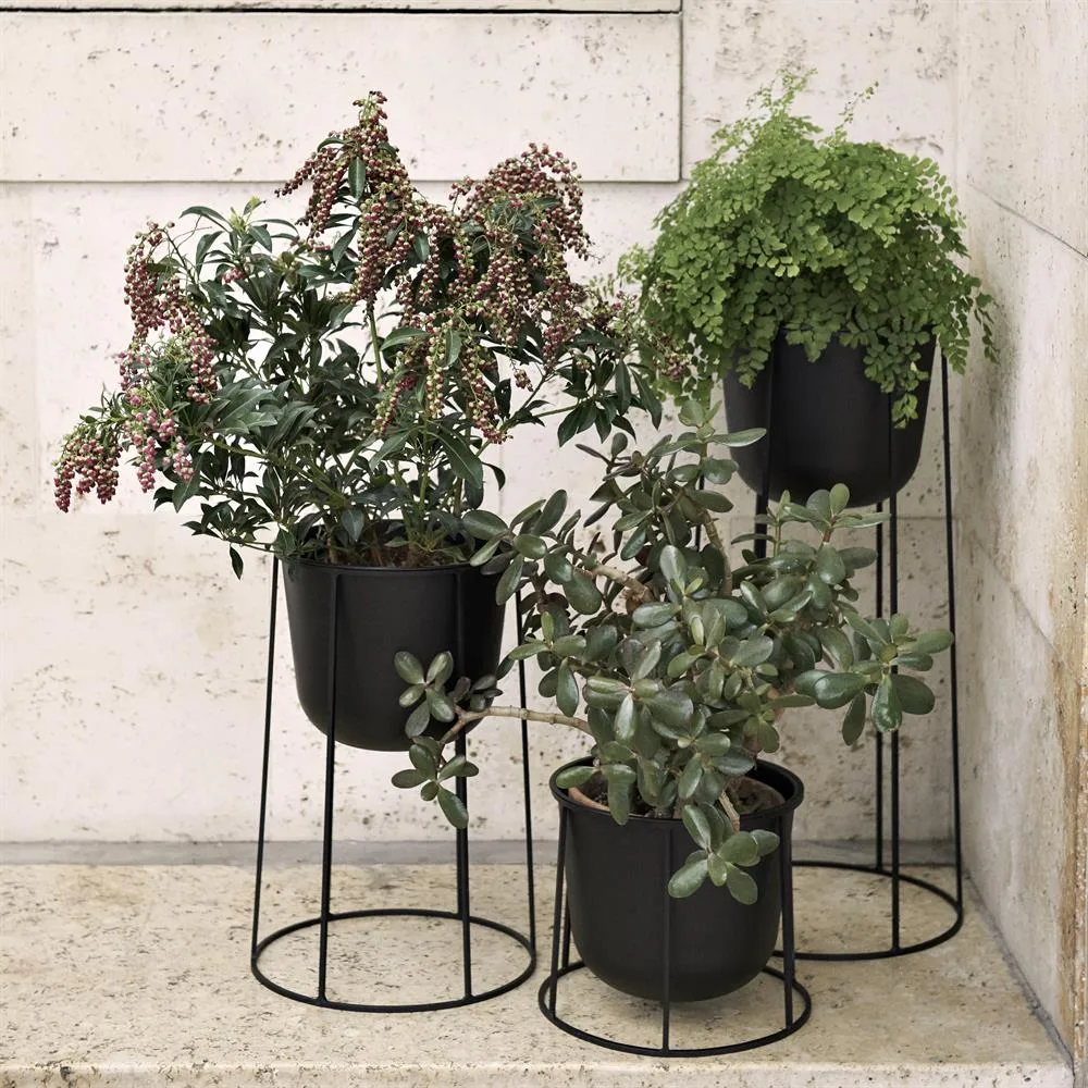 Wire Pot Blumentopf, Schwarz Audo Copenhagen