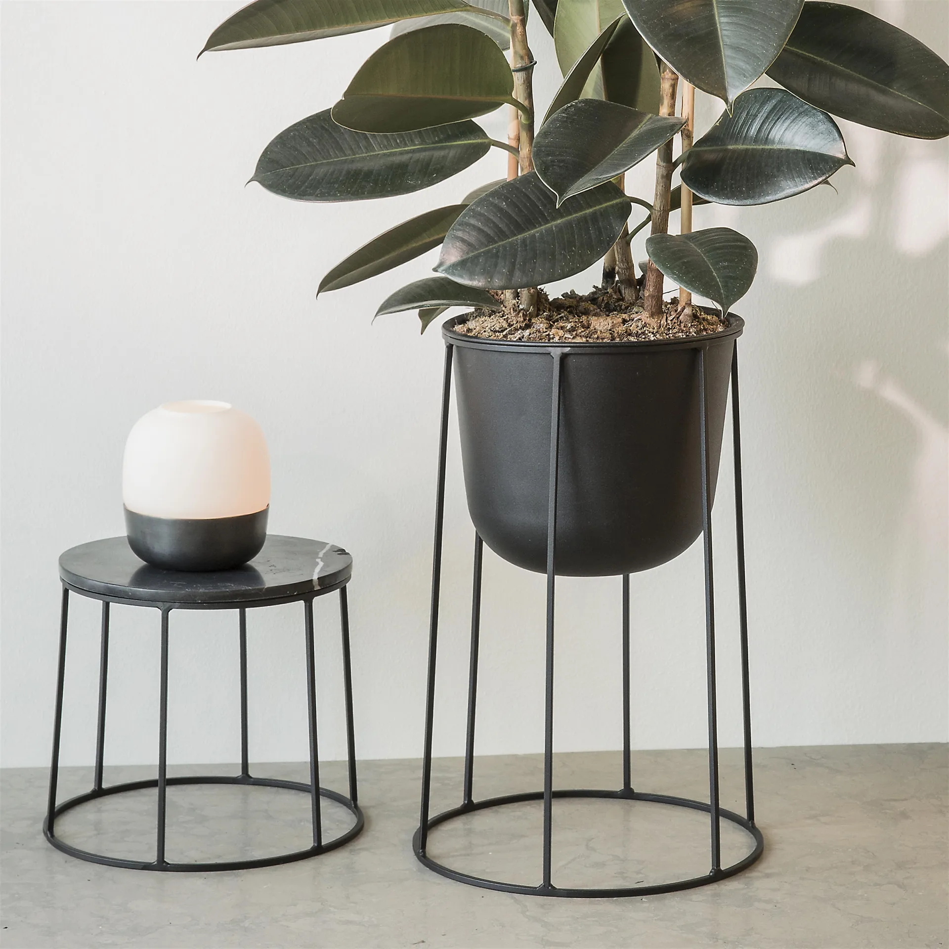 Wire table top, Schwarzes Marmor Audo Copenhagen