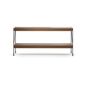 Zet Regalsystem - Oak dark stained, 1 x 2, black steel base - Audo Copenhagen