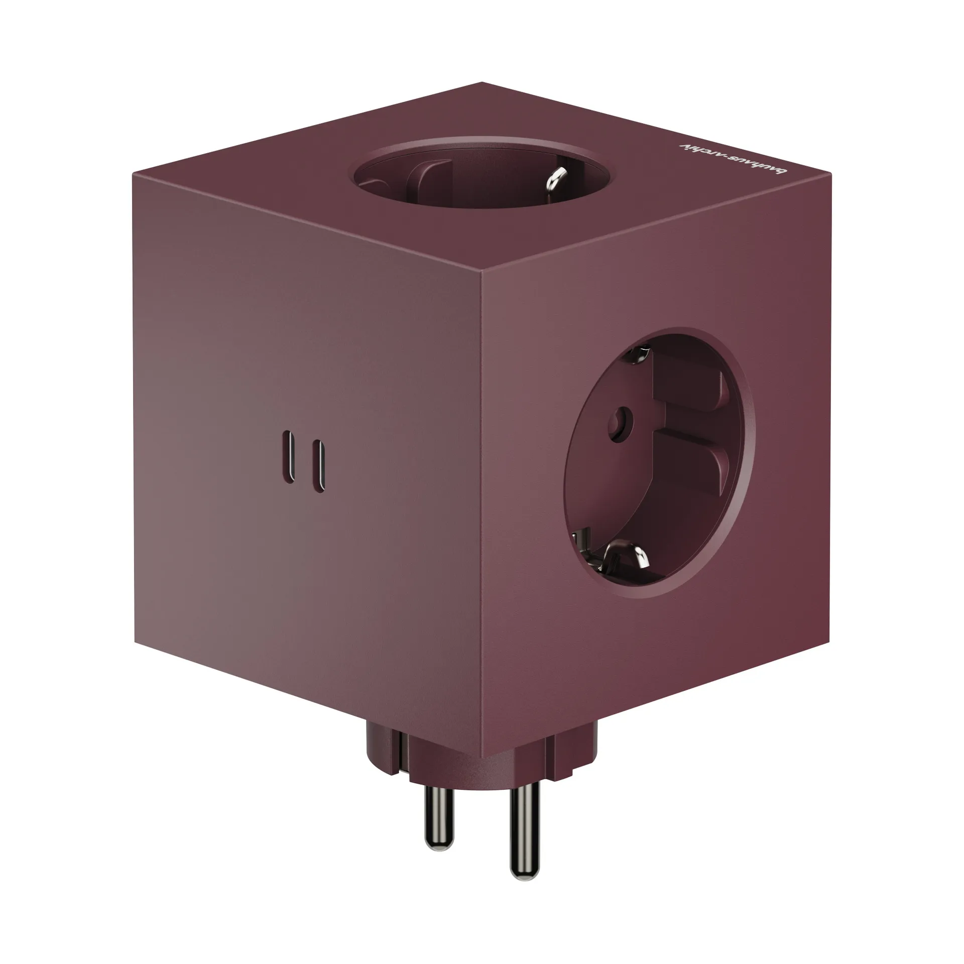 AVOLT x Bauhaus-Archiv Square 2 Steckdosenleiste USB-C, Mulberry Red Avolt