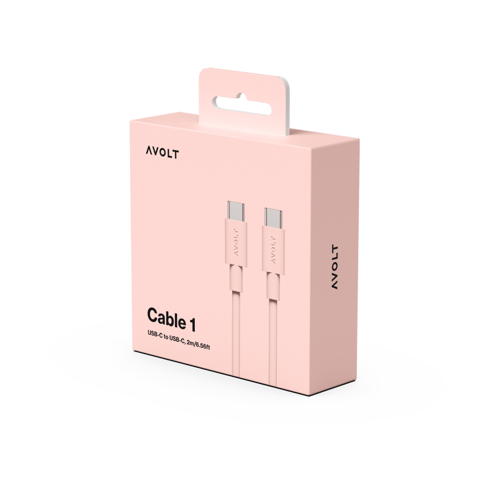 Cable 1 USB-C zu USB-C Ladekabel 2 m, New Pink Avolt