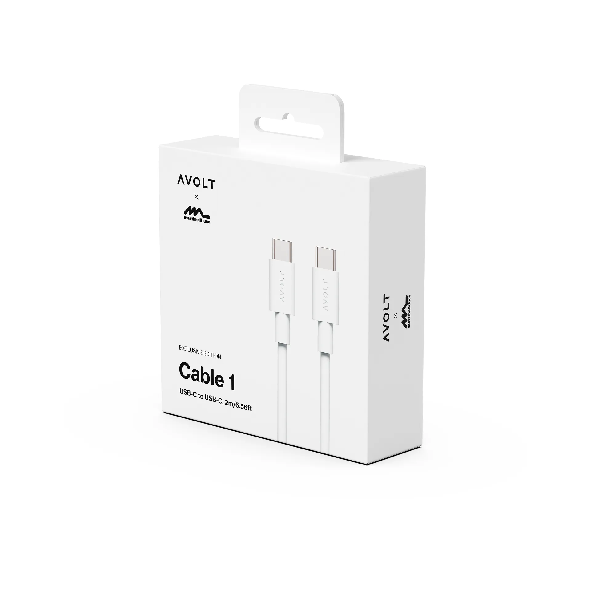 Cable 1 USB-C zu USB-C Ladekabel 2 m, White Martinelli Luce Edition Avolt