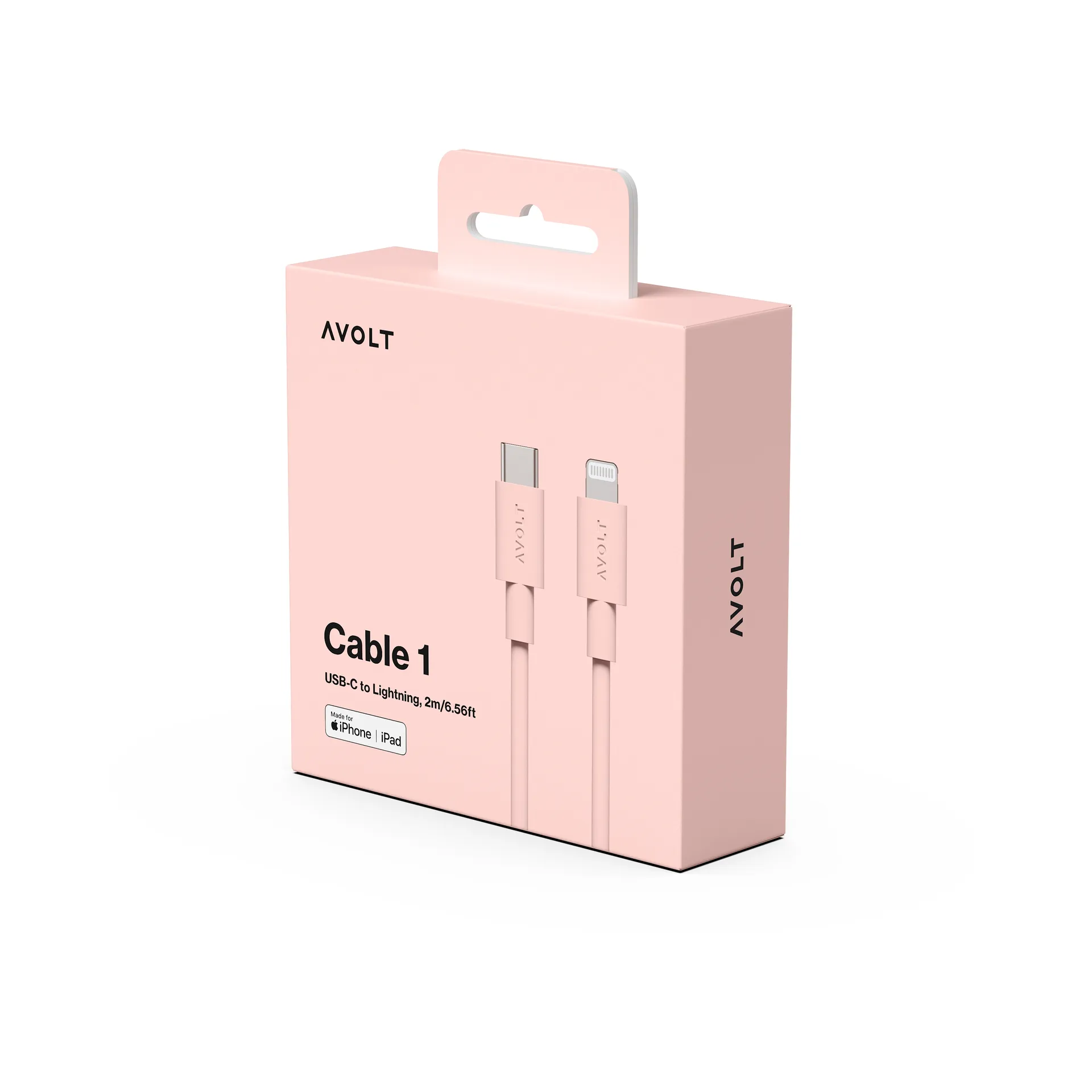 Kabel 1 USB C zu Lightning Ladekabel 2m, New Pink Avolt