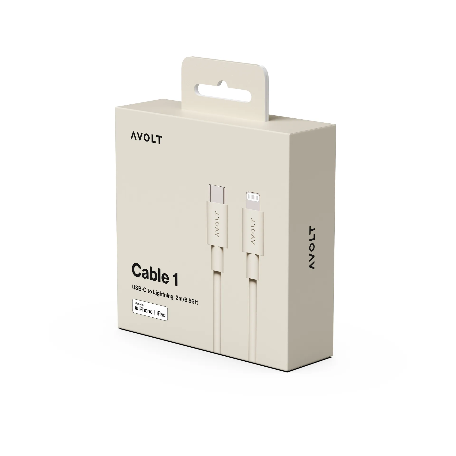 Kabel 1 USB C zu Lightning Ladekabel 2m, Nomad Sand Avolt
